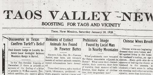 Taos Valley News - January 10, 1925